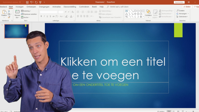 Powerpoint: dia-indeling