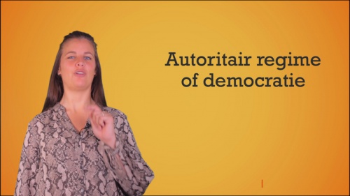 Video De bestuursvormen democratie en autoritair regime -  1ste graad B