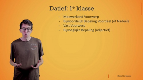 Video De datief: eerste klasse -  1ste graad A