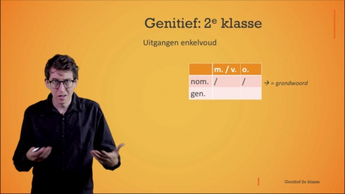 Video De genitief: tweede klasse -  1ste graad A