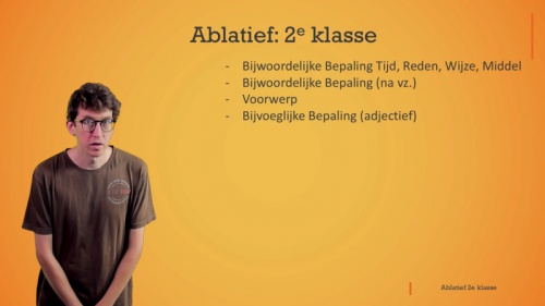 Video De ablatief van de tweede klasse - Klassieke taal en cultuur 1ste graad A