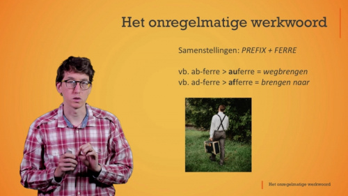 Video Het onregelmatige werkwoord: ferre -  1ste graad A