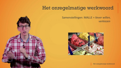 Video Het onregelmatige werkwoord: malle -  1ste graad A