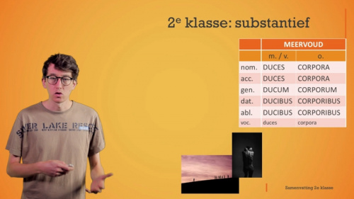 Het substantief van de tweede klasse model DUX CORPUS