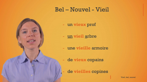 Video Les adjectifs vieil, bel et nouvel - Frans 2de graad