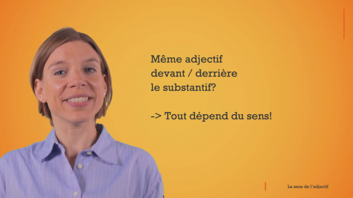 Video Le sens de l'adjectif -  1ste graad A