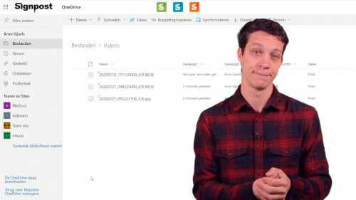 Video OneDrive: beeldmateriaal doorsturen -  1ste graad A