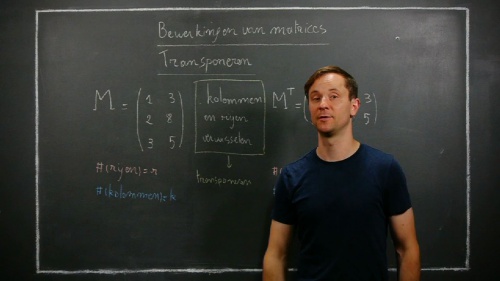 Bewerkingen met matrices - transponeren