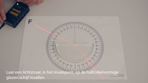 Video Eigenschappen van licht: hoe liggen de invallende straal, de normaal en de gebroken straal ten opzichte van elkaar? -  2de graad