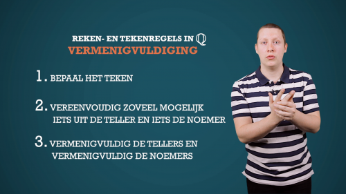 Video Reken- en tekenregels - vermenigvuldigen in Q -  1ste graad A