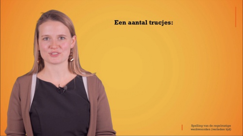 Video Spelling van de regelmatige werkwoorden in de verleden tijd. -  1ste graad A