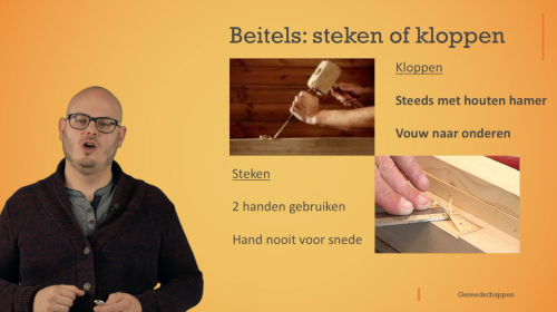 Video De beitel: steken of kloppen -  1ste graad A