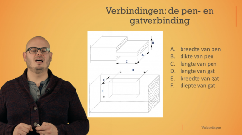 Video Verbindingstechnieken: pen- en gatverbindingen & halfhout - Techniek 1ste graad A