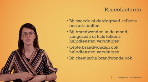 Video EHBO: risicofactoren brandwonden -  1ste graad A