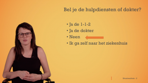 Video EHBO: Situatieschets 2 - Test jezelf! - Mens & samenleving 1ste graad A