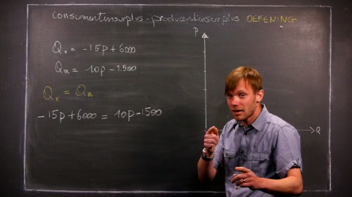Video Een oefening maken op de Consumentensurplus en Producentensurplus (deel 2) -  3de graad