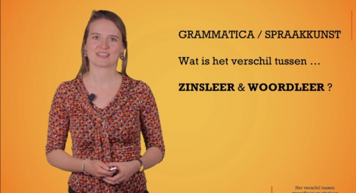 Video Het verschil tussen woordleer en zinsleer. - Nederlands 1ste graad A